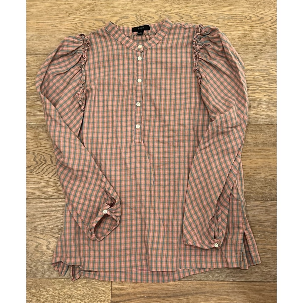 JCrew plaid flannel henly top